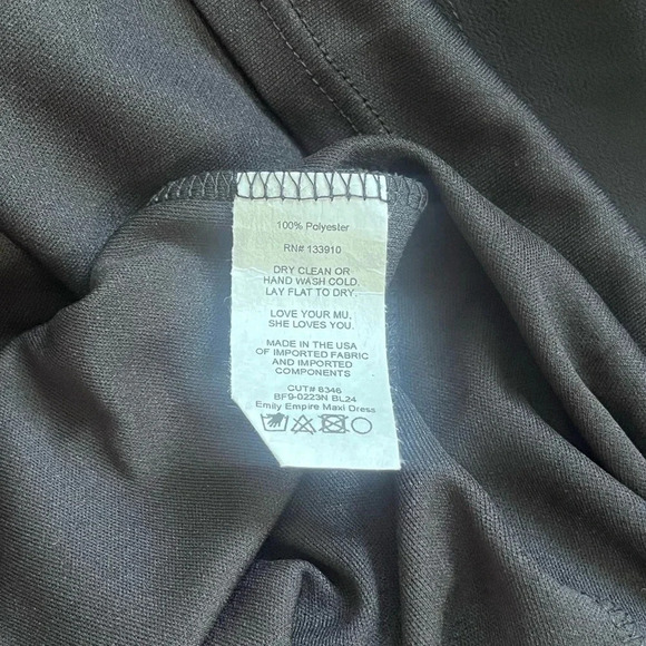 NWT Show Me Your Mumu Long Black Short Sleeve Dress Women Size XXS - Picture 3 of 9